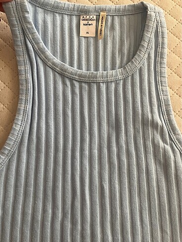 Koton Koton fitilli halter yaka crop bluz