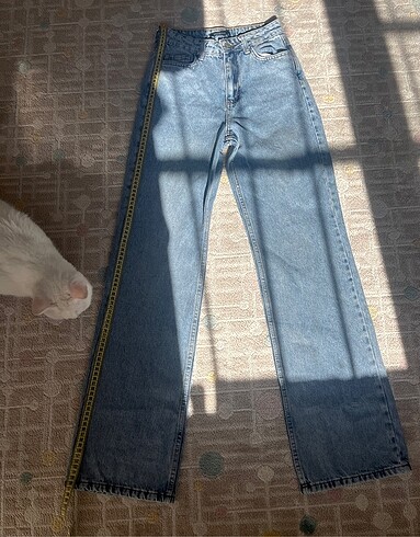 32 Beden Trendyolmilla mavi yüksek bel wide leg jeans