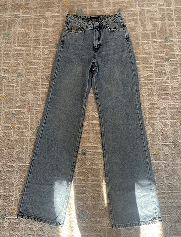 32 Beden mavi Renk Trendyolmilla mavi yüksek bel wide leg jeans