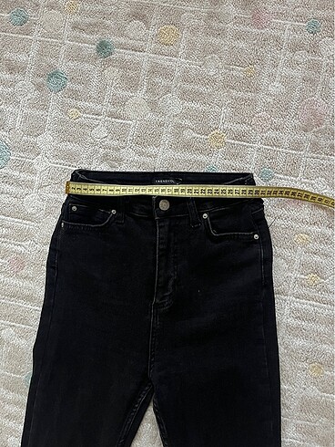 xs Beden siyah Renk Trendyol antrasit yüksek bel crop flare jeans