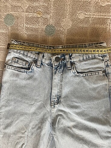 32 Beden Straight dizi yırtık detaylı kadın jeans