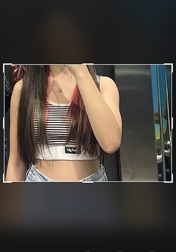 Happiness Happiness kadın crop üst bluz