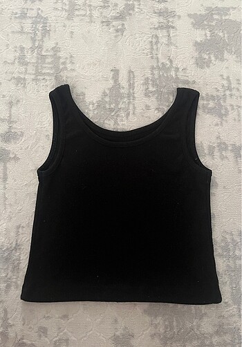 Defacto Siyah crop bluz üst