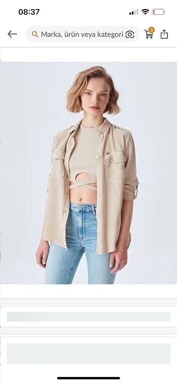 Ltb bej crop üst bluz