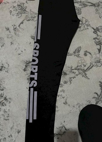 Adidas Siyah Baskılı Kadın Street Wear Tayt