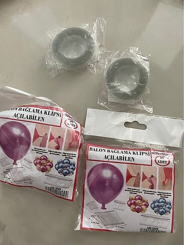 Balon zincir aparatı ve balon klips