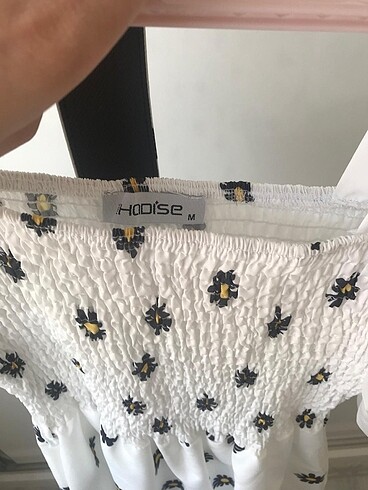 m Beden beyaz Renk Kadın Çiçekli Elbise
