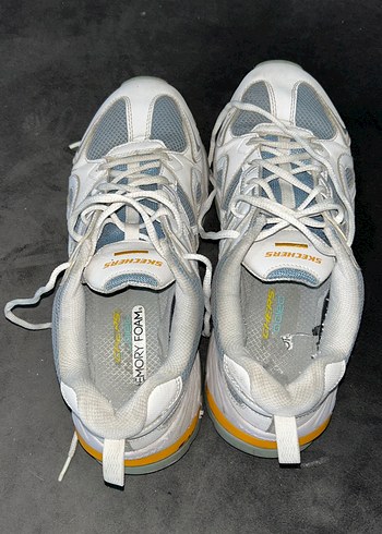 Beyaz Mavi Renkli Bağcıklı Erkek Sneakers - Görsel 2