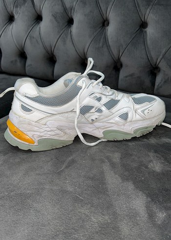 Beyaz Mavi Renkli Bağcıklı Erkek Sneakers - Görsel 5