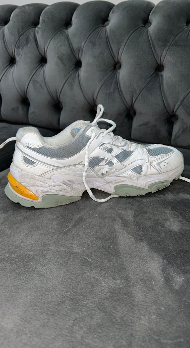 Beyaz Mavi Renkli Bağcıklı Erkek Sneakers - Görsel 5