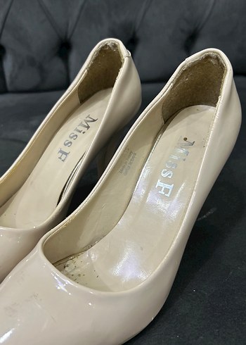 Krem Stiletto Topuklu Kadın Ayakkabı - Görsel 3