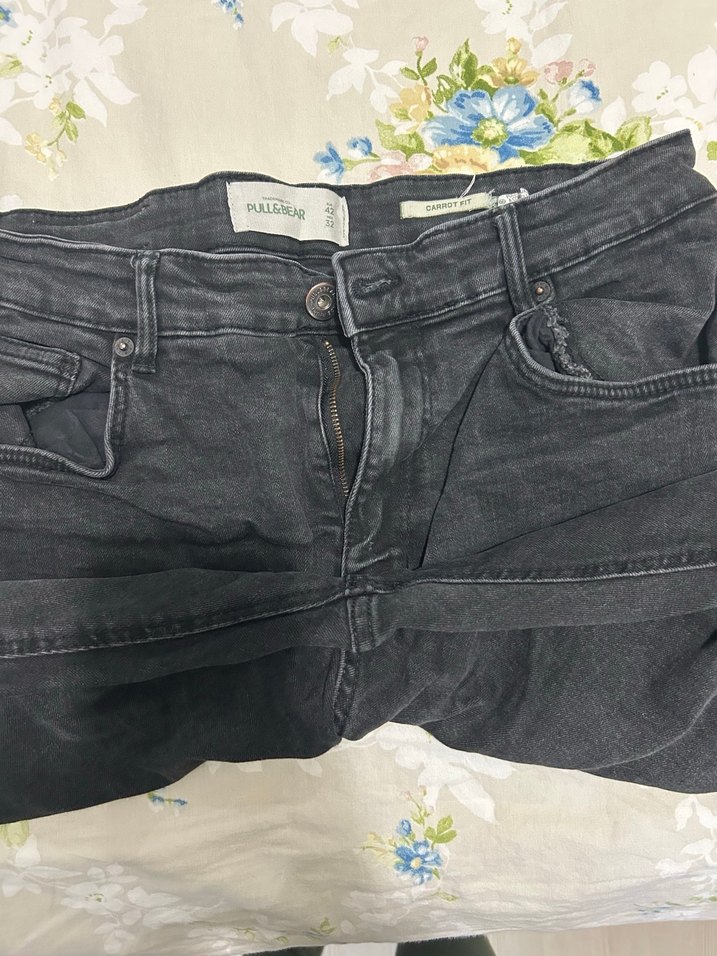 Erkek Siyah Gri Kot Pantolon - Görsel 5