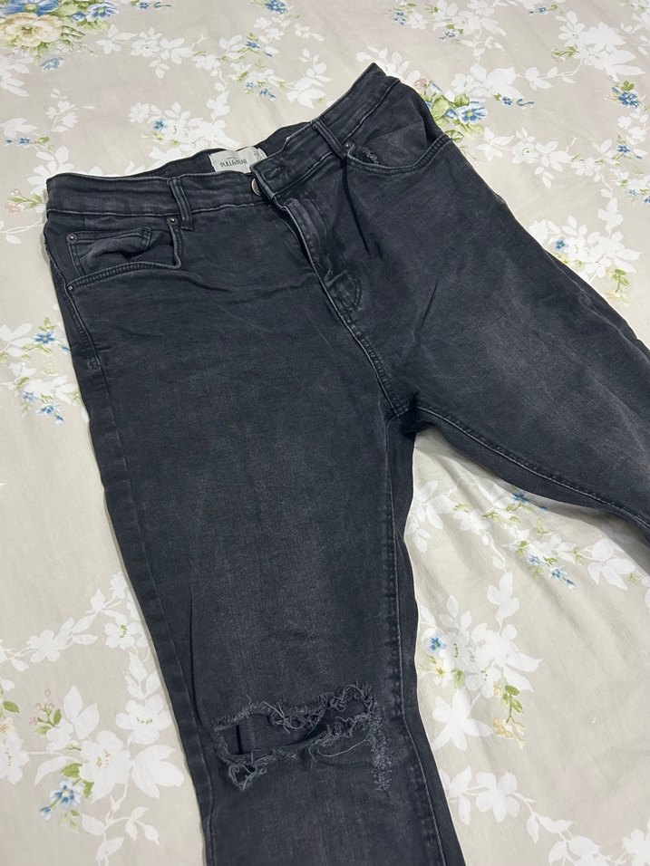 Erkek Siyah Gri Kot Pantolon - Görsel 2