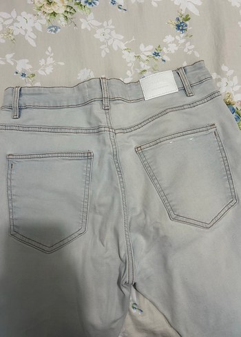 Buz mavisi dizleri yırtık model erkek kot pantolon - Görsel 5