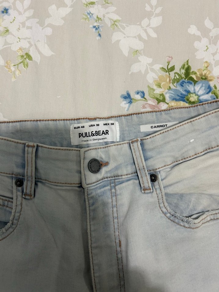 Buz mavisi dizleri yırtık model erkek kot pantolon - Görsel 4