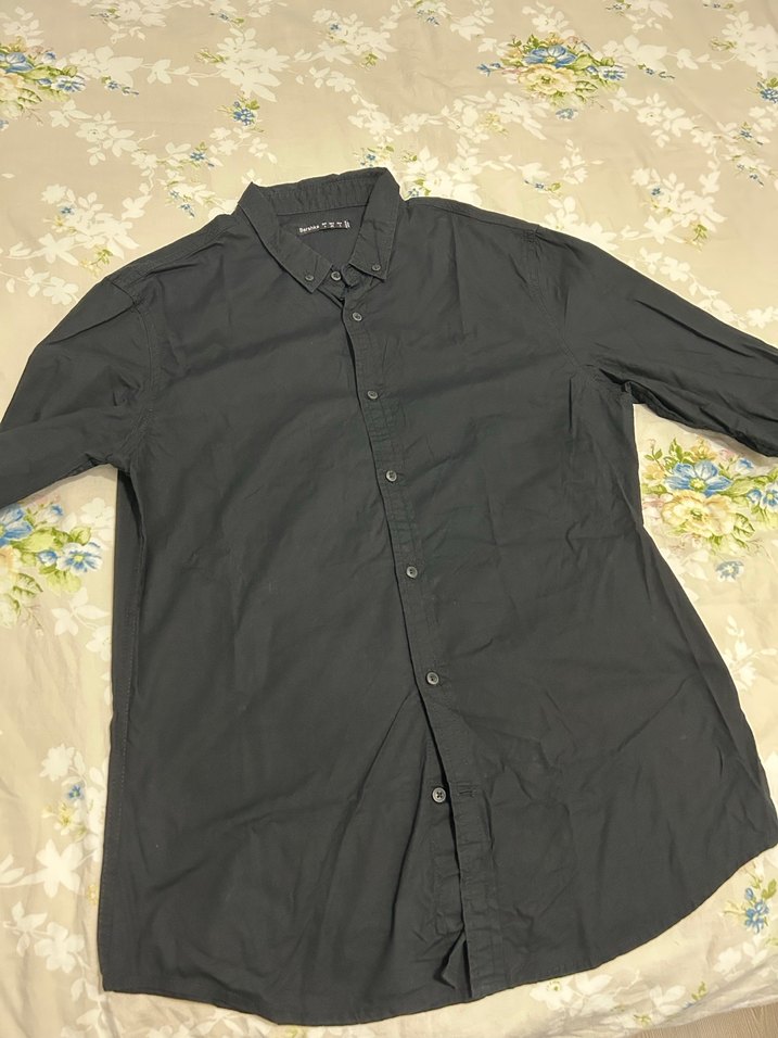 Siyah Erkek Gömlek Uzun Kollu - Görsel 3