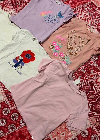 Kız Çocuk Pamuklu Baskılı Kısa Kollu Tişört - Görsel 2