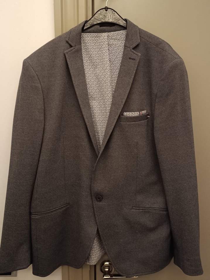 Gri Erkek Notch Yaka Ceket - Görsel 2