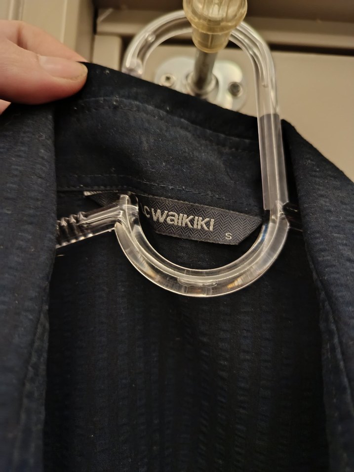 Siyah Keten Erkek Kısa Kollu Gömlek - Görsel 4