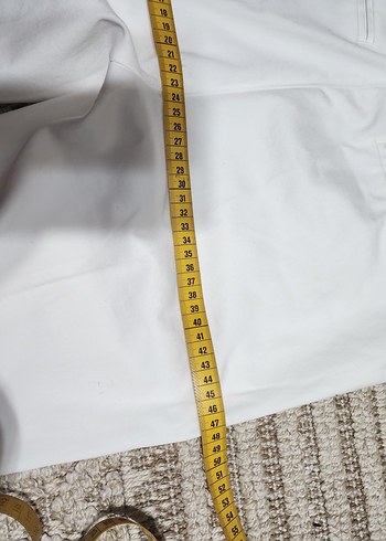 Beyaz Kadın Pamuk Kumaş Pantolon pamuk saten kumaş - Görsel 8