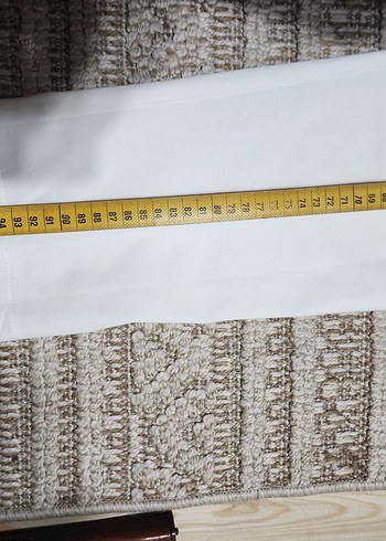 Beyaz Kadın Pamuk Kumaş Pantolon pamuk saten kumaş - Görsel 9