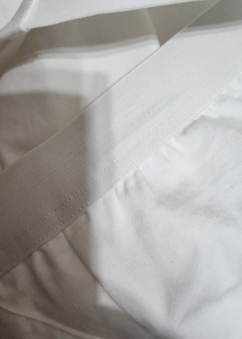 Beyaz Kadın Pamuk Kumaş Pantolon pamuk saten kumaş - Görsel 5