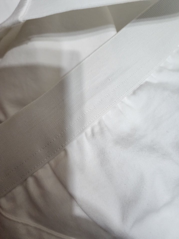 Beyaz Kadın Pamuk Kumaş Pantolon pamuk saten kumaş - Görsel 5