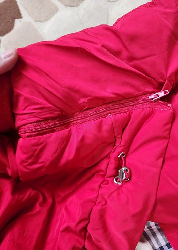 kırmızı koyu kırmızı Kapüşonlu Kadın Midi Kışlık Mont - Görsel 11