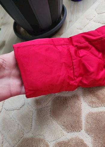 kırmızı koyu kırmızı Kapüşonlu Kadın Midi Kışlık Mont - Görsel 16