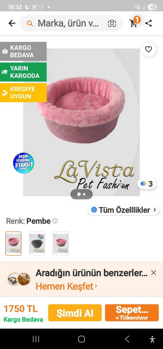 köpek kedi yatağı La vista - Görsel 4