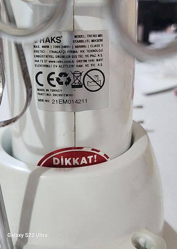 Beyaz ve Gri El Mikseri RAKS hamur çırpıcı ve mikser - Görsel 12