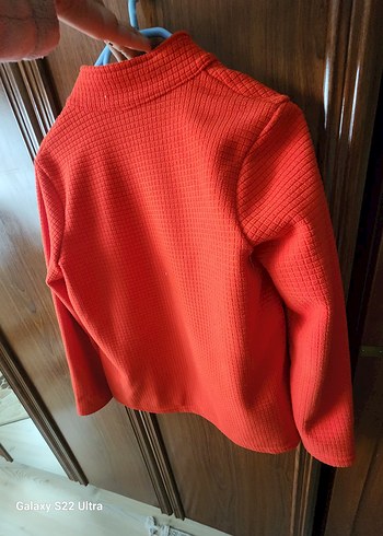 Fermuarlı Kırmızı Kadın Midi polar - Görsel 2