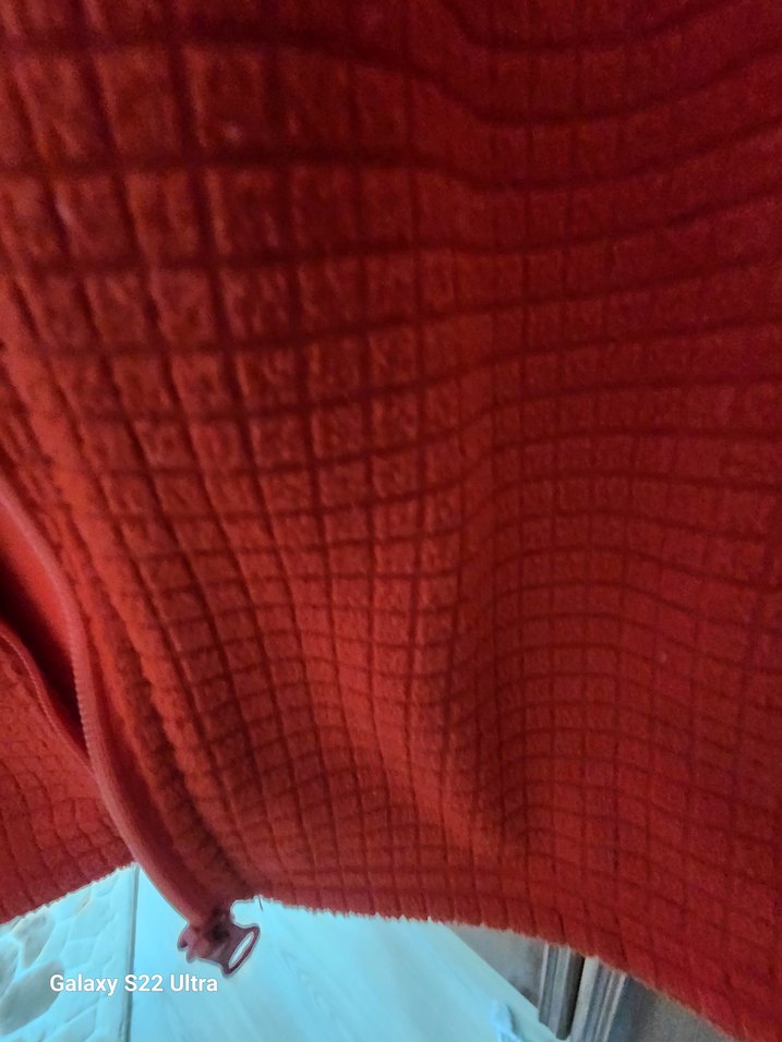 Fermuarlı Kırmızı Kadın Midi polar - Görsel 5