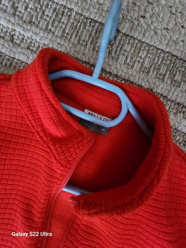 Fermuarlı Kırmızı Kadın Midi polar - Görsel 4