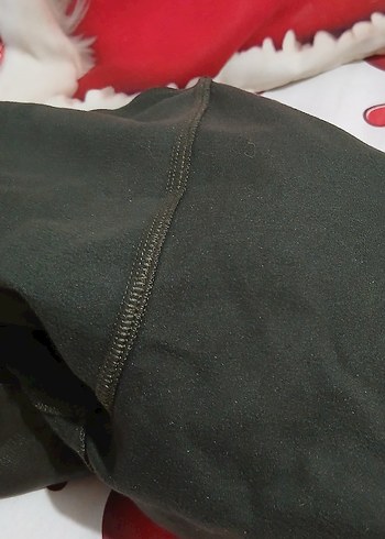 Kadın askeri yeşilin koyusu Deri Biker tayt - Görsel 5