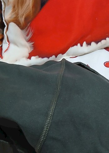 Kadın askeri yeşilin koyusu Deri Biker tayt - Görsel 6