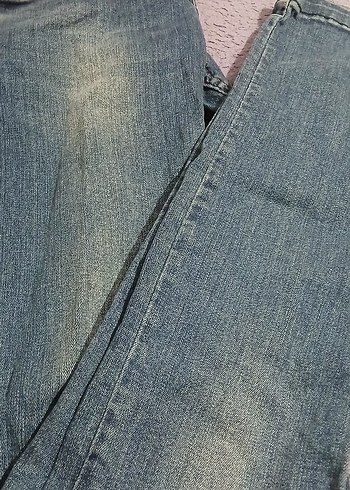 Gri Mavi Midi Boy Fermuarlı Kadın Kot Pantolon - Görsel 2