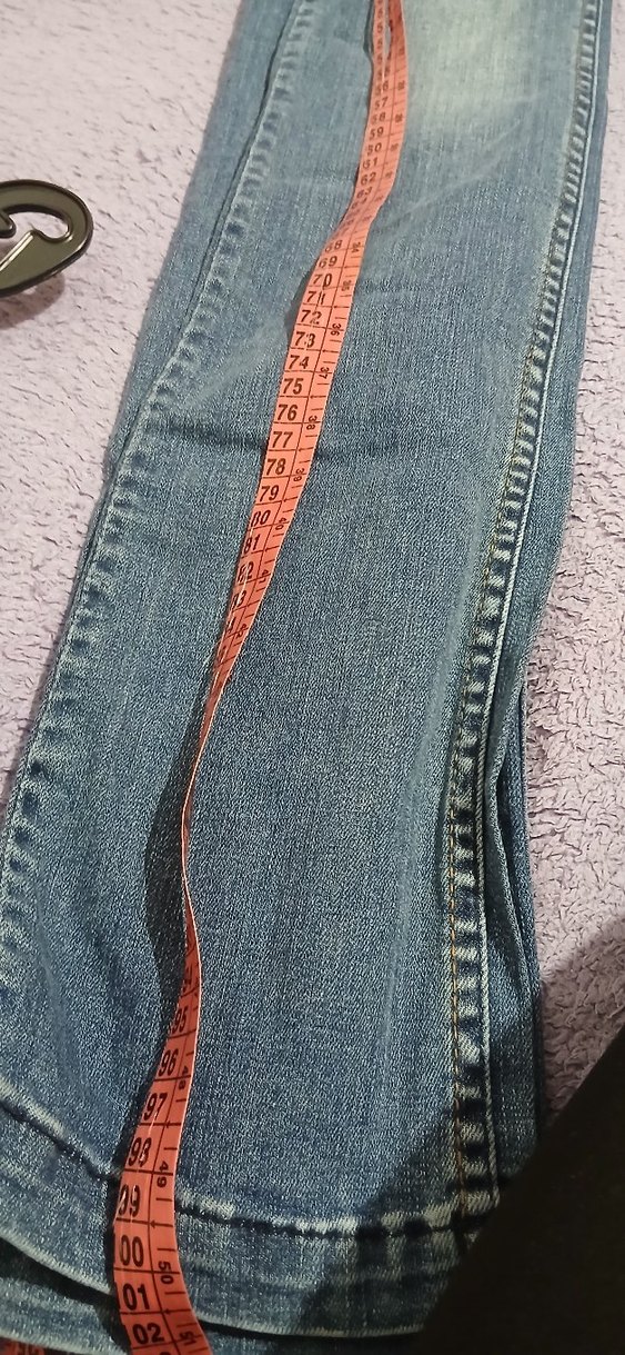 Gri Mavi Midi Boy Fermuarlı Kadın Kot Pantolon - Görsel 5