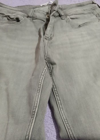 Zara Gri Fermuarlı Kadın Jean - Görsel 4