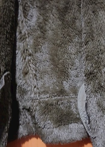 PULL&BEAR haki  bayan kürklü ceket - Görsel 4