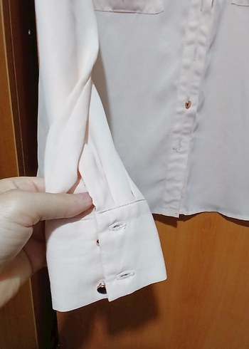 Düğmeli kavun içi  Kadın Gömlek - Görsel 6