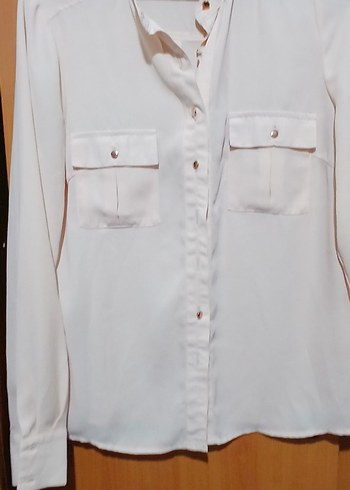 Düğmeli kavun içi  Kadın Gömlek - Görsel 5