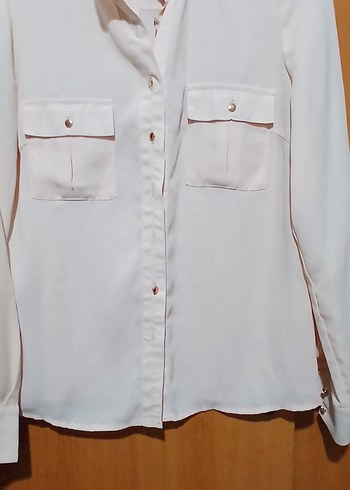 Düğmeli kavun içi  Kadın Gömlek - Görsel 4