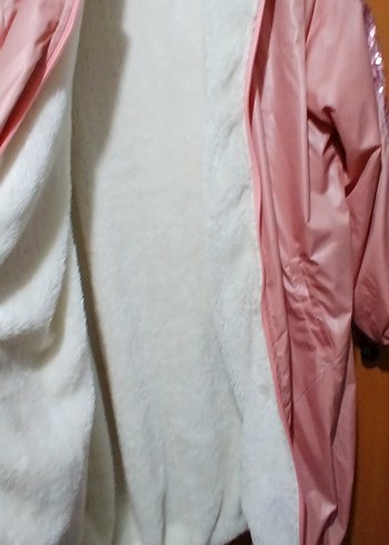 BAYAN  Pembe Fermuarlı Yağmurluk - Görsel 8