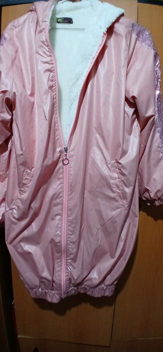 BAYAN  Pembe Fermuarlı Yağmurluk - Görsel 2