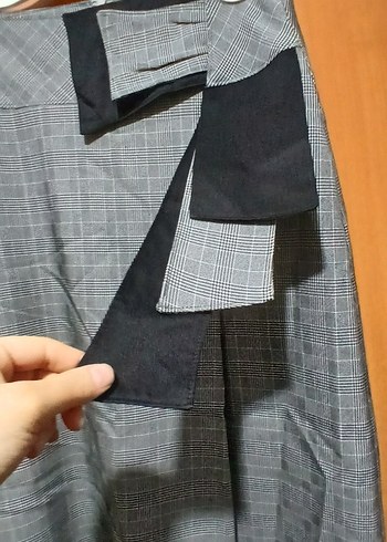 Gri Drapeli Uzun Eteği - Görsel 4