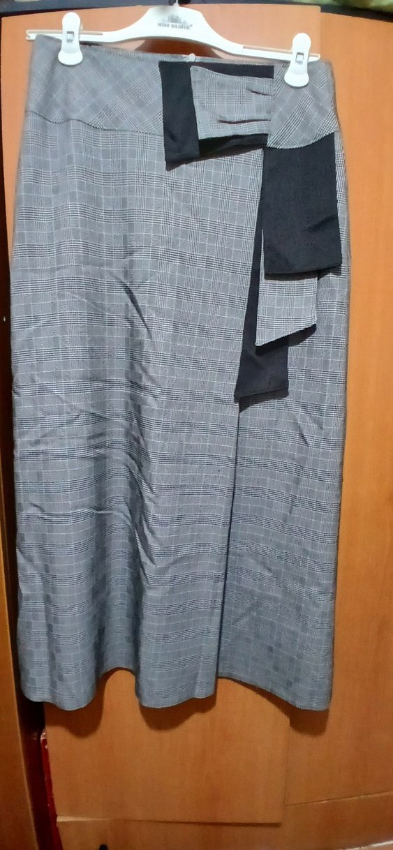 Gri Drapeli Uzun Eteği - Görsel 3