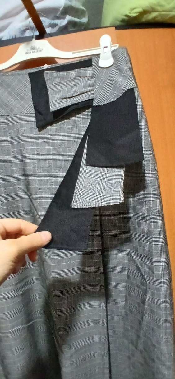 Gri Drapeli Uzun Eteği - Görsel 4