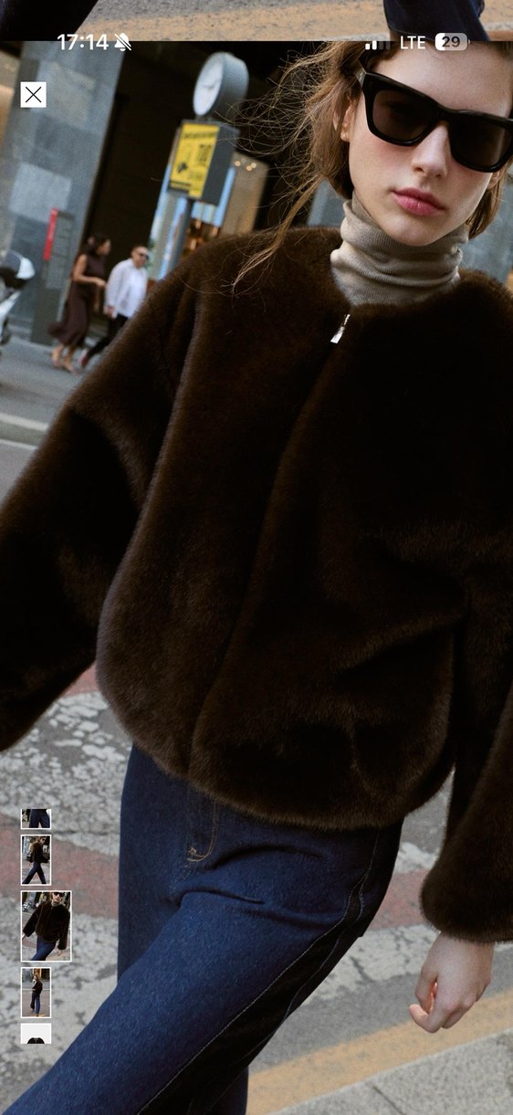 Zara Peluş Mont - Görsel 4