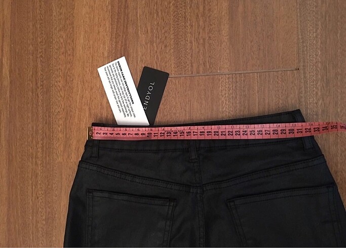 Trendyol & Milla siyah kaplamalı yüksek bel bootcut jean